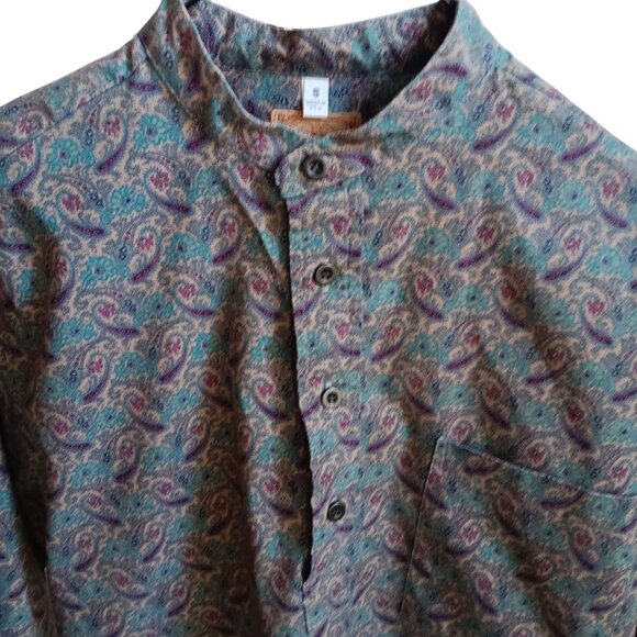 Mens Small Vintage Shirt Wah Maker Paisley Button-Up Pullover Paisley Made USA - Picture 2 of 7